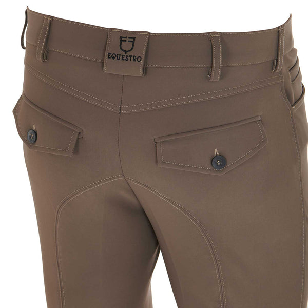 EQUESTRO Herren Slim Fit Reithose mit Grip | Walnut – Komfort & Performance