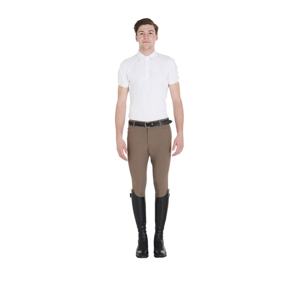 EQUESTRO Herren Slim Fit Reithose mit Grip | Walnut – Komfort & Performance