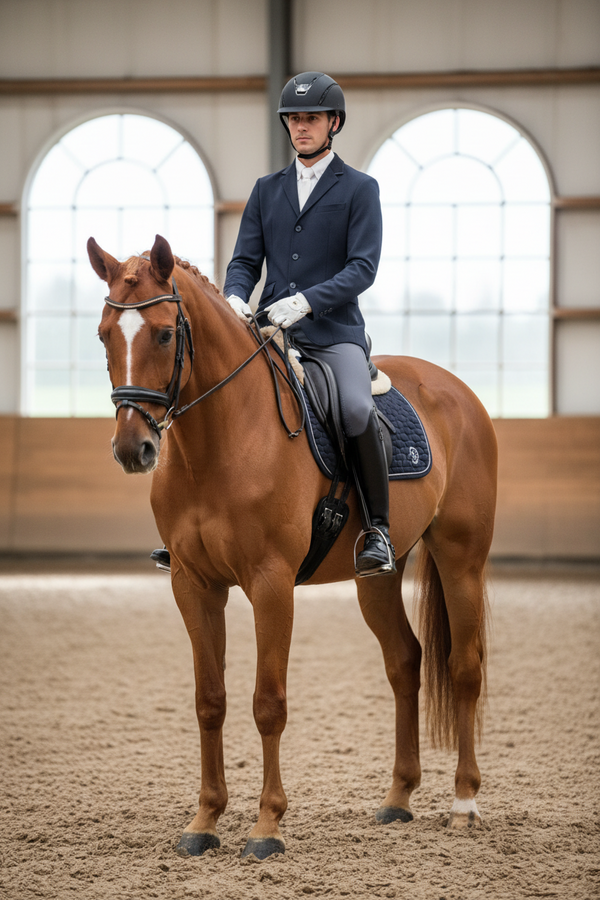 EQUESTRO Herren Slim Fit Reithose mit Grip | Anthrazit