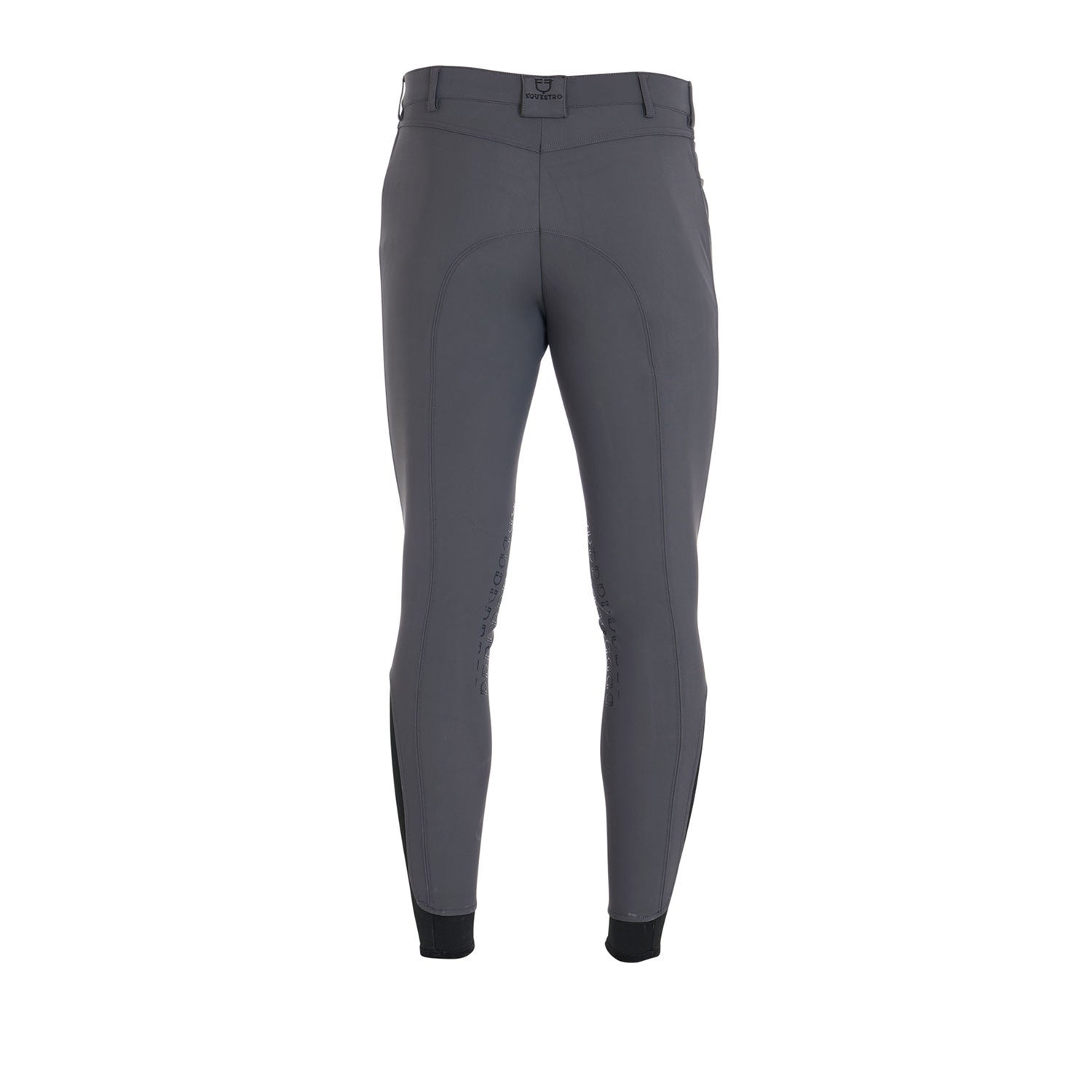 EQUESTRO Herren Slim Fit Reithose mit Grip | Anthrazit