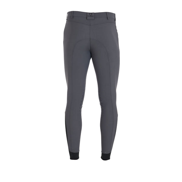 EQUESTRO Herren Slim Fit Reithose mit Grip | Anthrazit