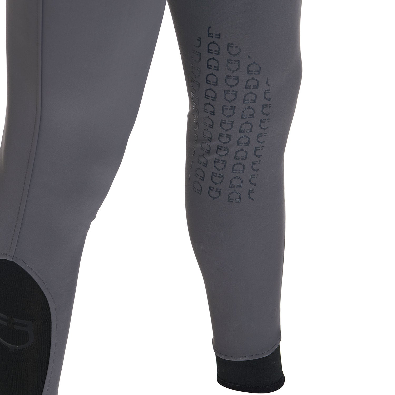 EQUESTRO Herren Slim Fit Reithose mit Grip | Anthrazit