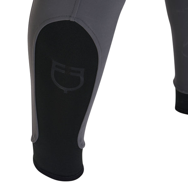 EQUESTRO Herren Slim Fit Reithose mit Grip | Anthrazit