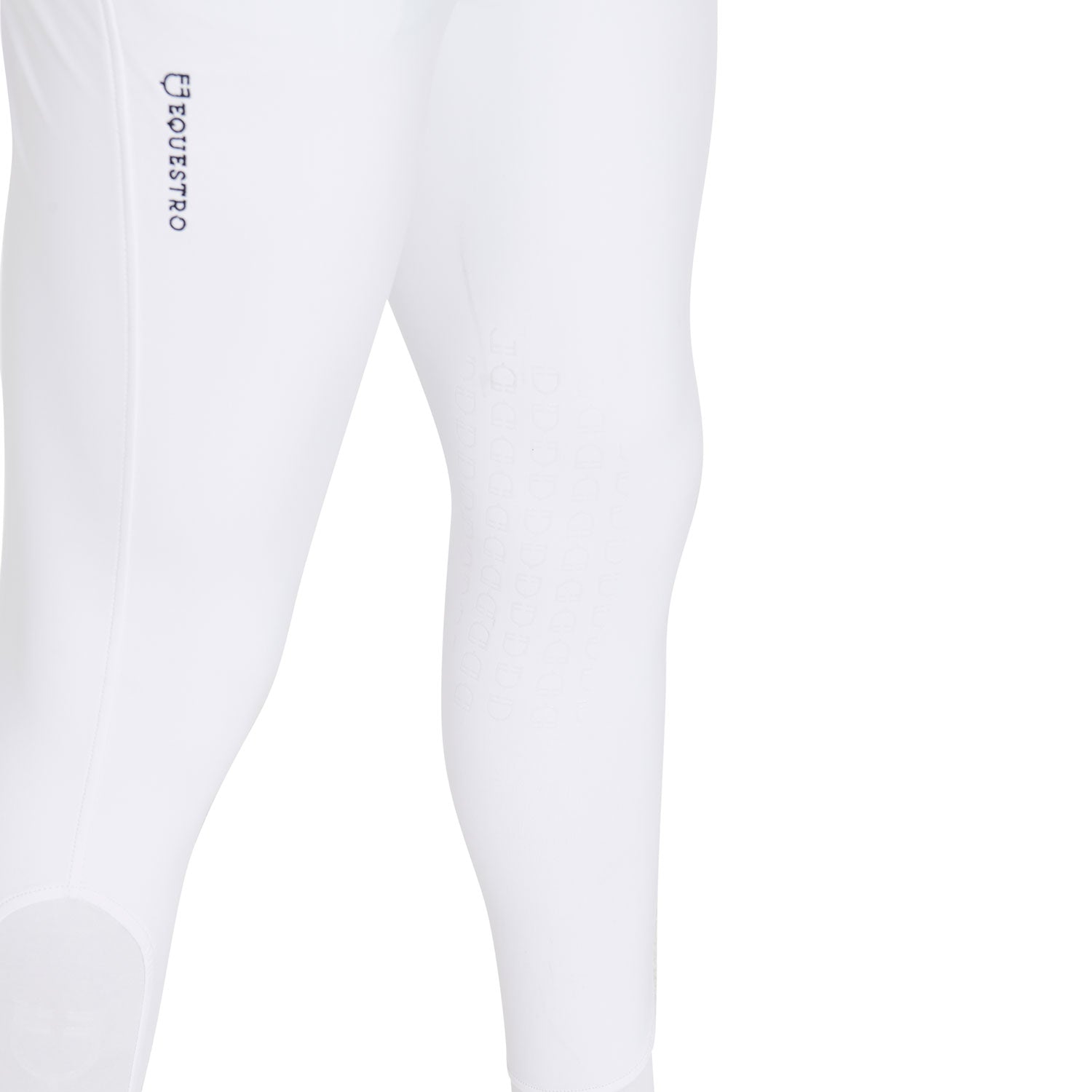 EQUESTRO Herren Reithose Slim Fit Grip Weiß | Premium Reithose mit Silikon Grip