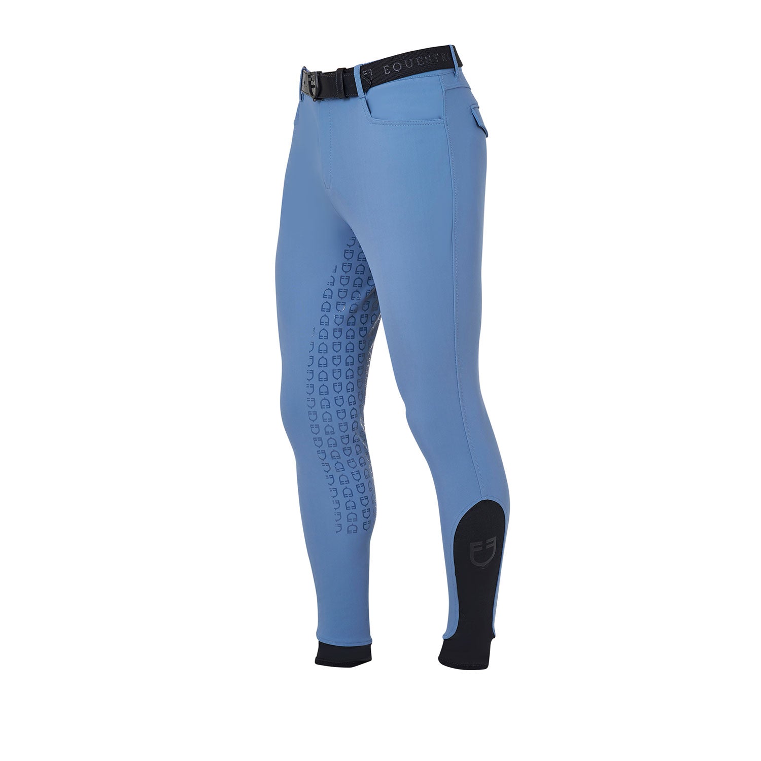 EQUESTRO Herren Slim Fit Reithose mit Full Grip – Bering Sea