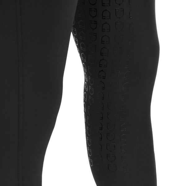EQUESTRO Herren Slim Fit Reithose mit Full Grip – Schwarz