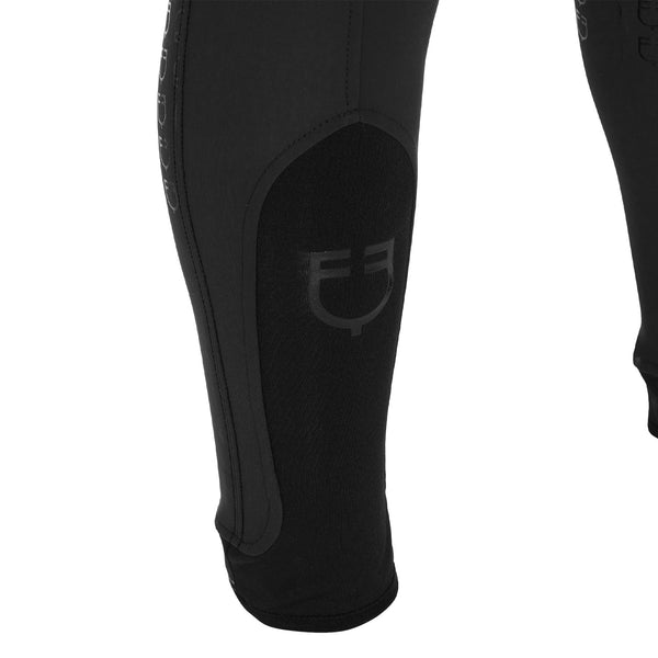 EQUESTRO Herren Slim Fit Reithose mit Full Grip – Schwarz