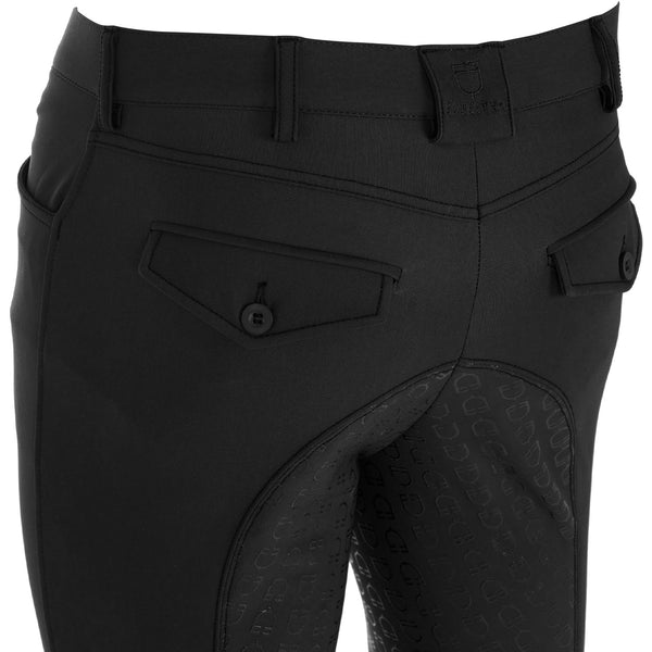EQUESTRO Herren Slim Fit Reithose mit Full Grip – Schwarz