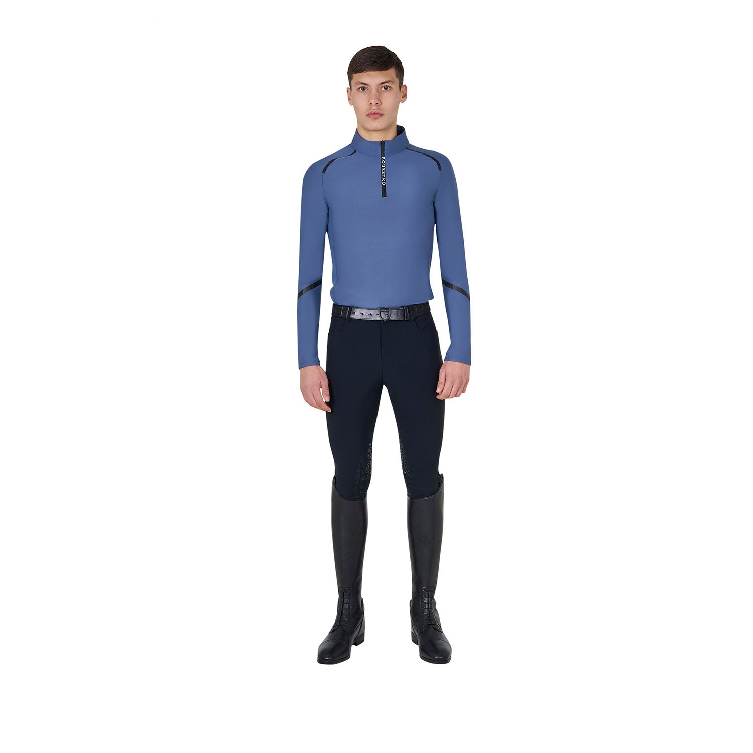 EQUESTRO Herren Slim Fit Trainings-Poloshirt