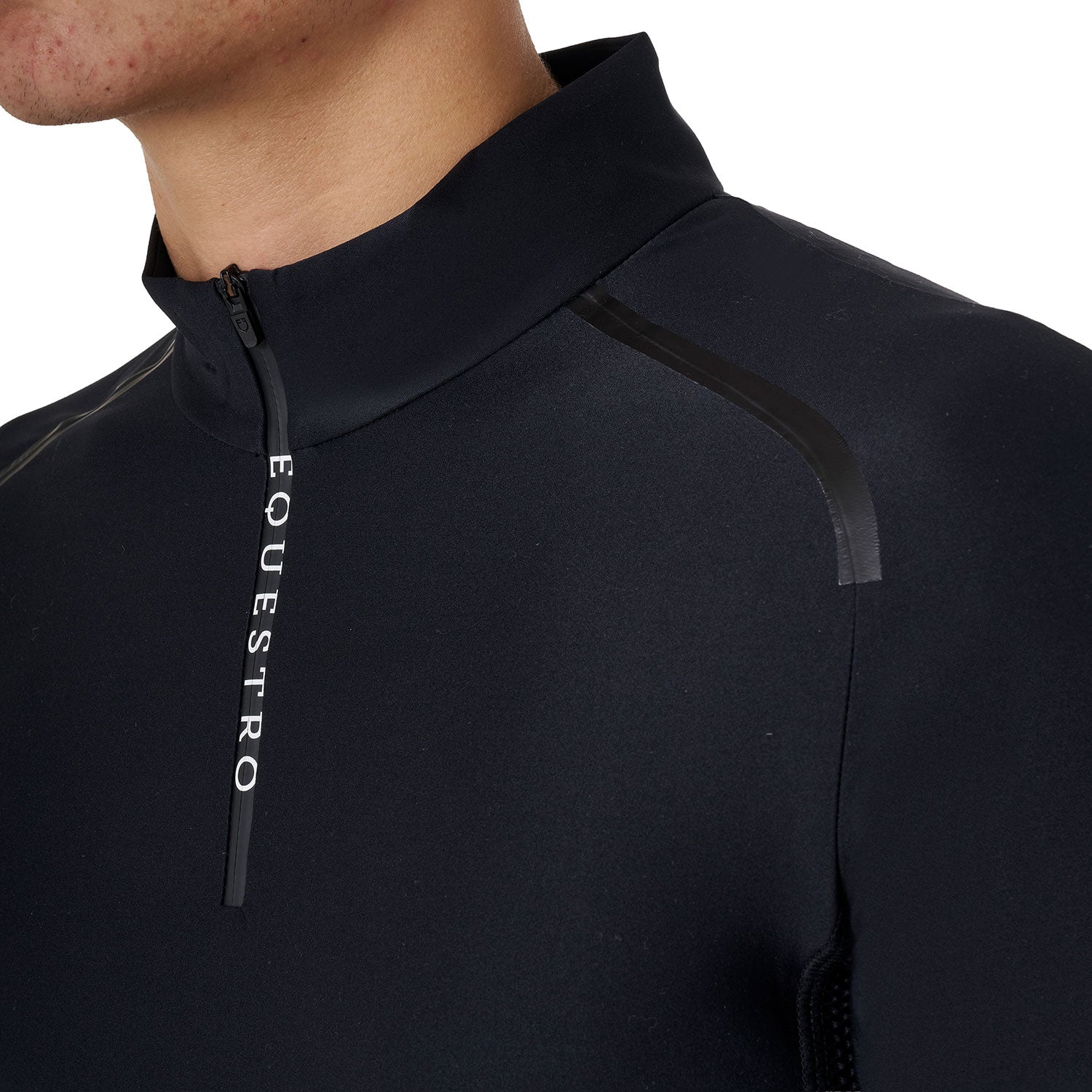 EQUESTRO Herren Slim Fit Langarm Trainingspolo – Komfort trifft Performance