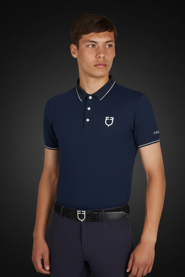HERREN-TRAININGSPOLO MIT KONTRASTIERENDEN DETAILS