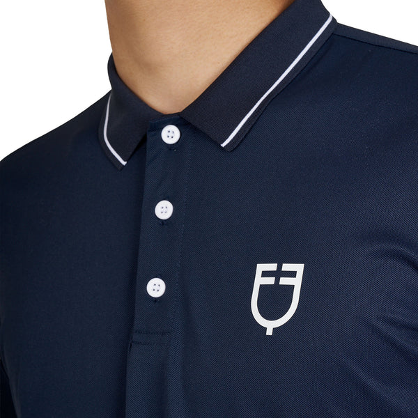 HERREN-TRAININGSPOLO MIT KONTRASTIERENDEN DETAILS