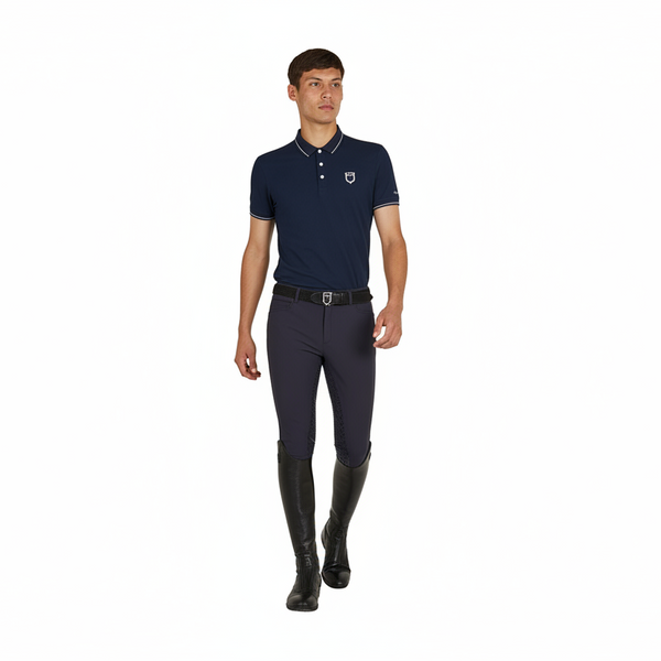 HERREN-TRAININGSPOLO MIT KONTRASTIERENDEN DETAILS
