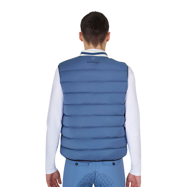 EQUESTRO Herren Weste – Nylon Weste in Bering Sea Blau
