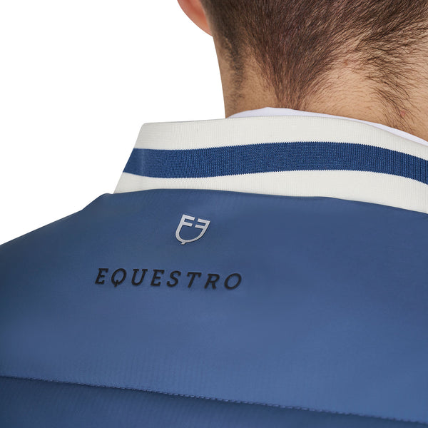 EQUESTRO Herren Weste – Nylon Weste in Bering Sea Blau