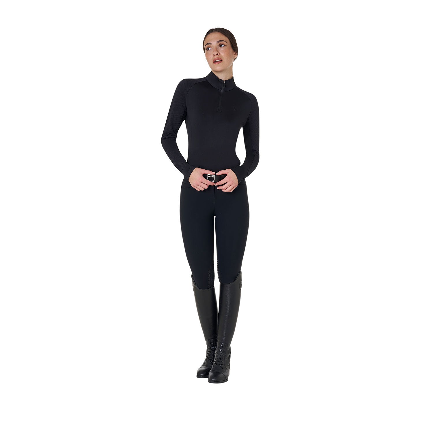 EQUESTRO Women's Slim Fit Long Sleeve Base Layer