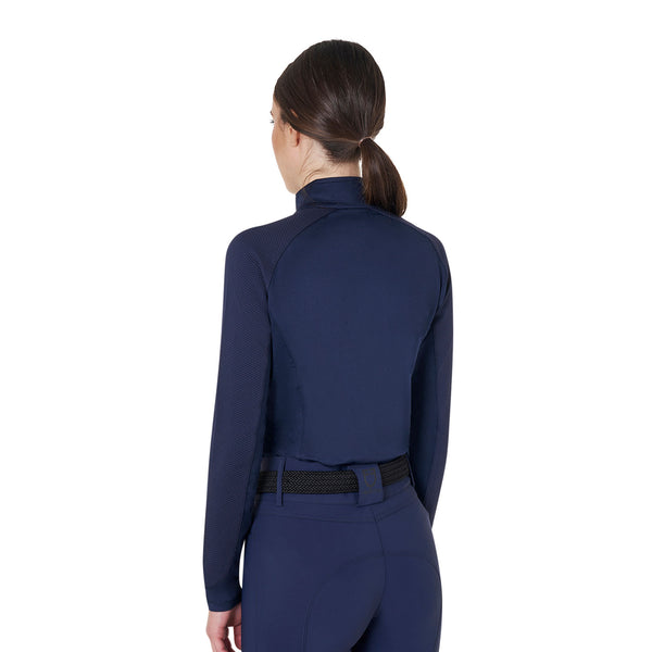 EQUESTRO Damen Slim Fit Langarm Base Layer – Navy Blazer