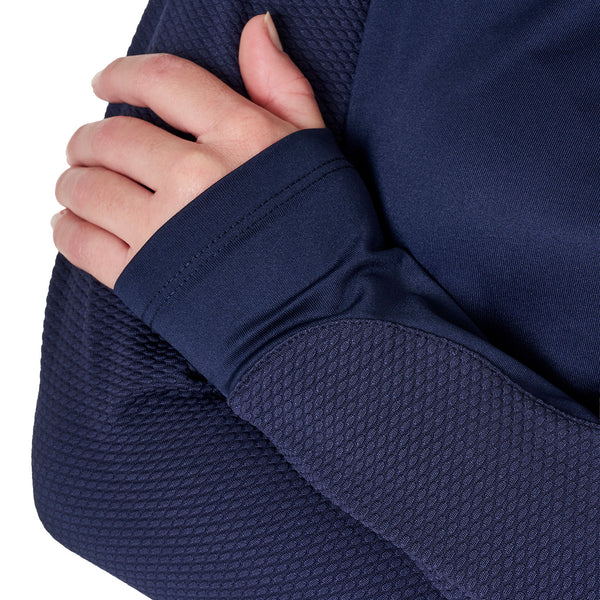 EQUESTRO Damen Slim Fit Langarm Base Layer – Navy Blazer