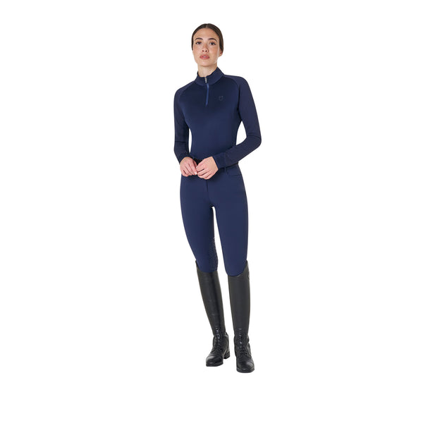 EQUESTRO Damen Slim Fit Langarm Base Layer – Navy Blazer