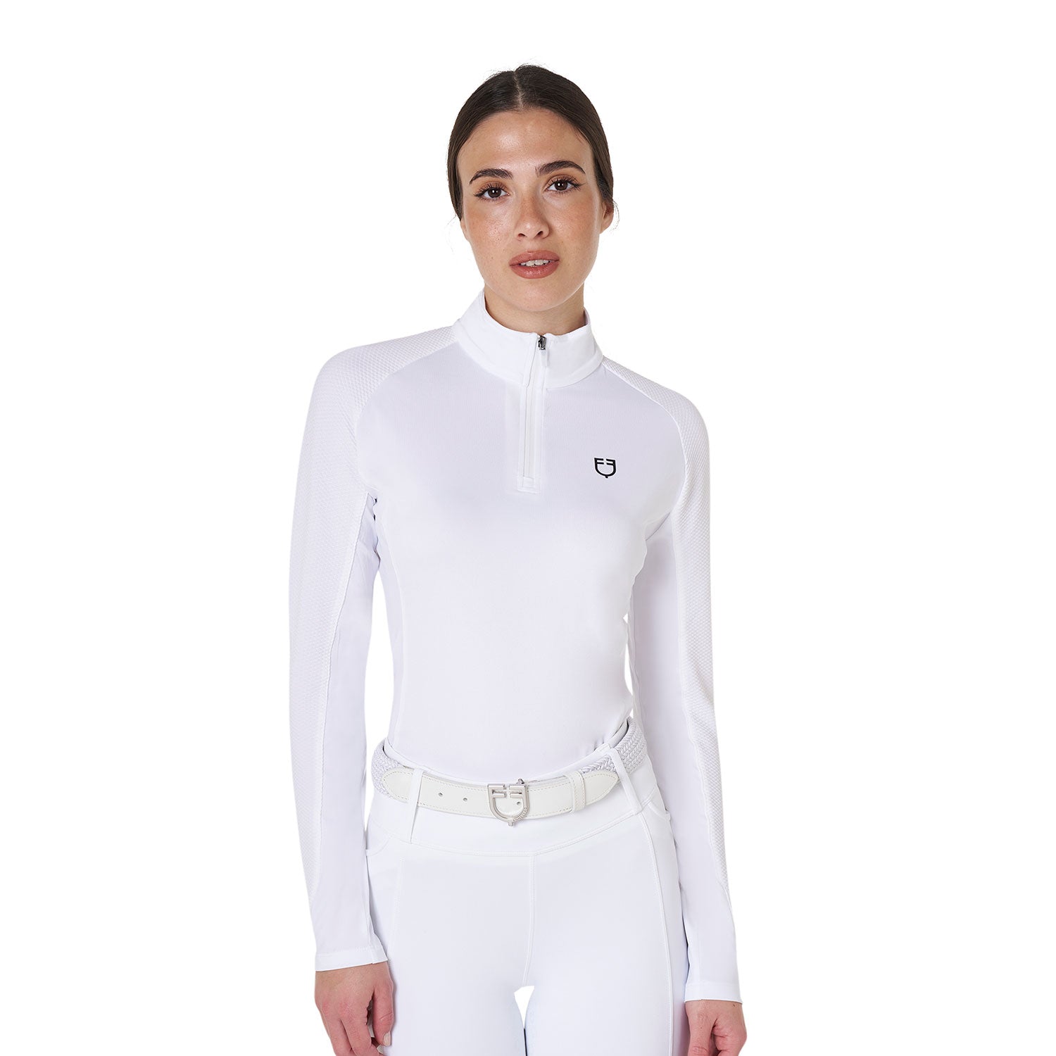 EQUESTRO Damen Slim Fit Long Sleeve Base Layer – Atmungsaktiv, Elastisch & Leistungsstark