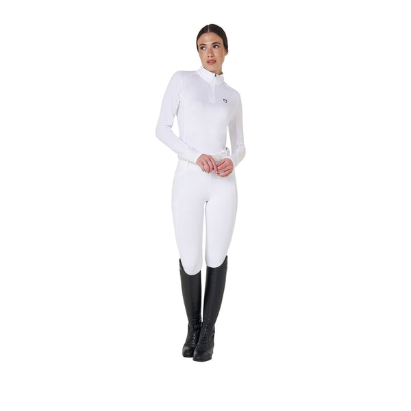 EQUESTRO Damen Slim Fit Long Sleeve Base Layer – Atmungsaktiv, Elastisch & Leistungsstark