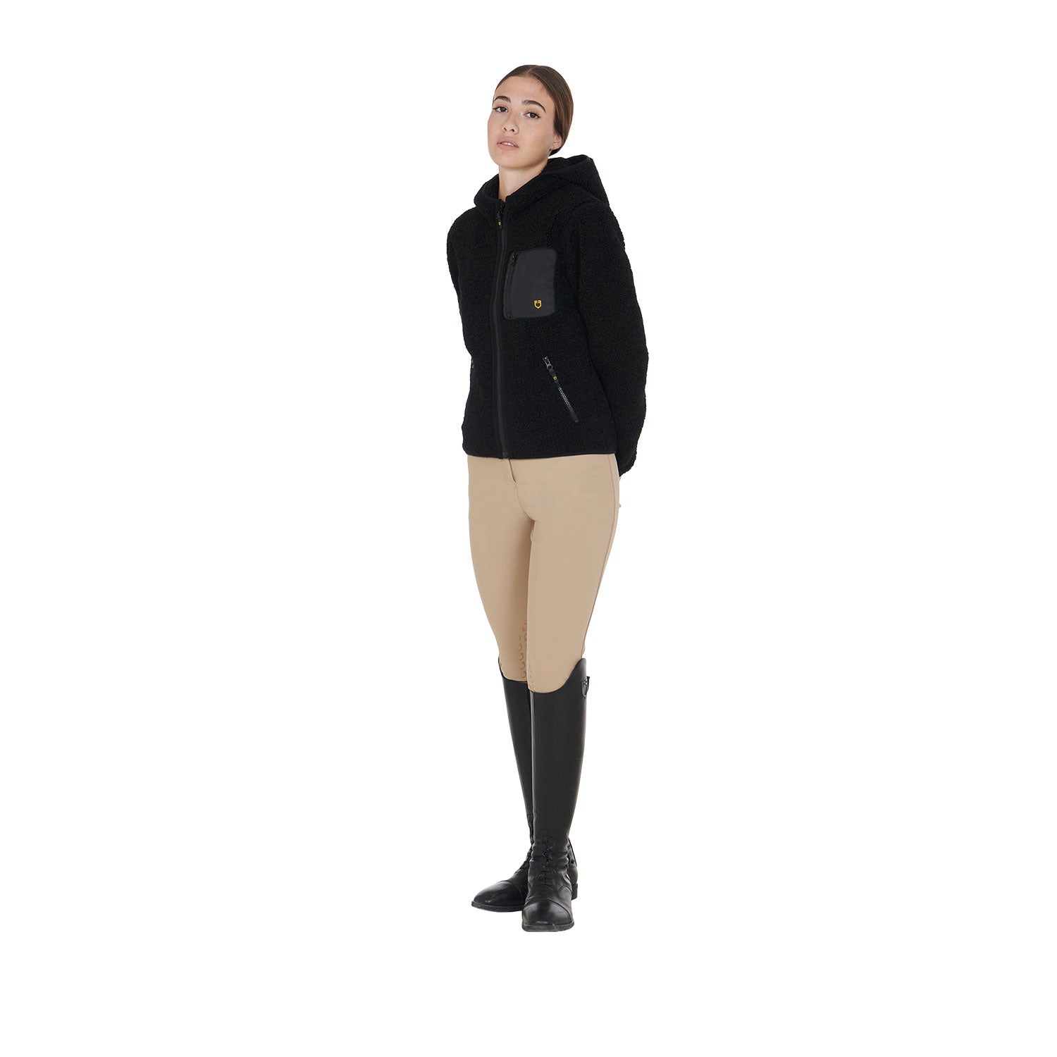 EQUESTRO Damen Fleece Sweatshirt – BLACK