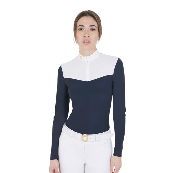 EQUESTRO Damen Turnier-Poloshirt – Technischer Stoff & Mesh für maximalen Komfort