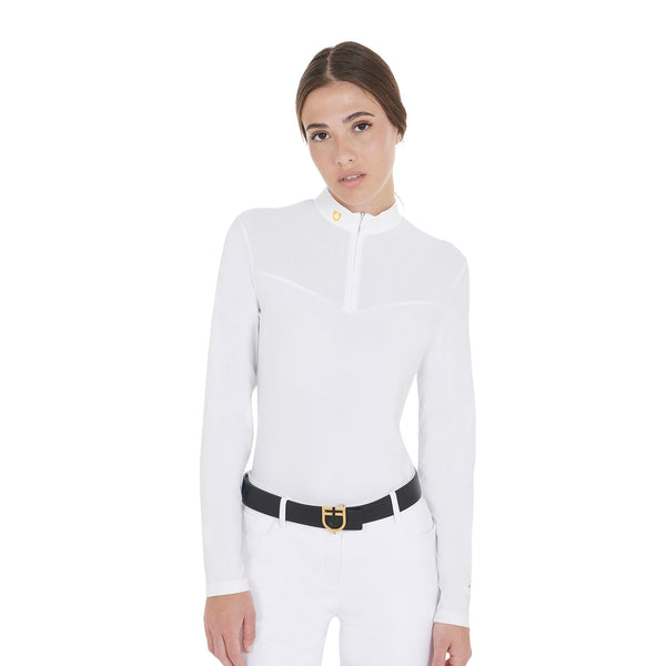 EQUESTRO Damen Wettkampf-Poloshirt White