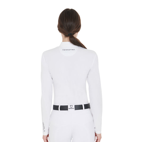 EQUESTRO Damen Wettkampf-Poloshirt White