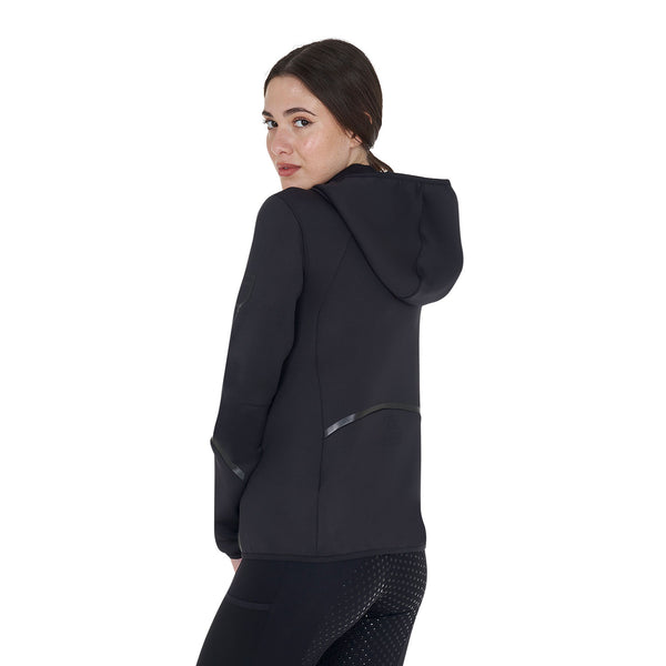 EQUESTRO Damen Tech Sweatshirt mit Reißverschluss – Schwarz