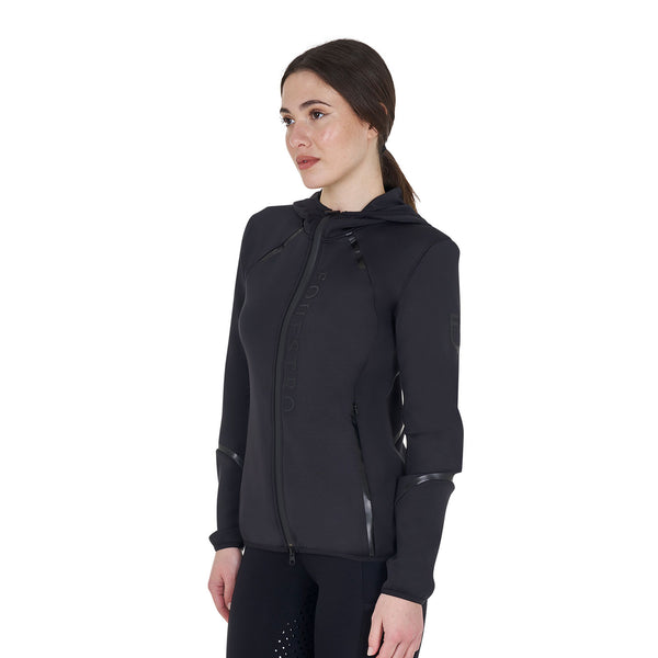EQUESTRO Damen Tech Sweatshirt mit Reißverschluss – Schwarz