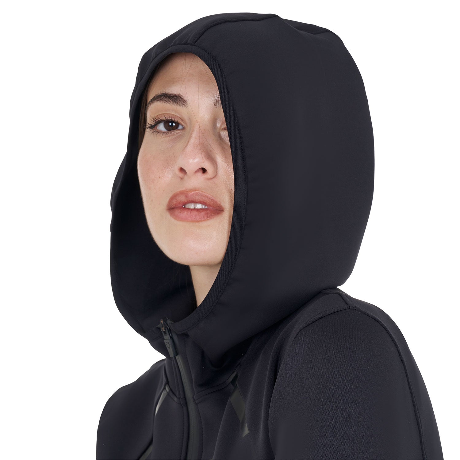 EQUESTRO Damen Tech Sweatshirt mit Reißverschluss – Schwarz