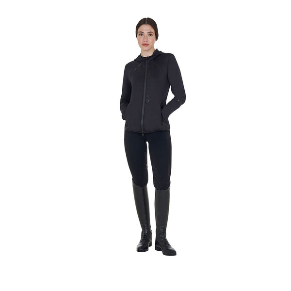 EQUESTRO Damen Tech Sweatshirt mit Reißverschluss – Schwarz