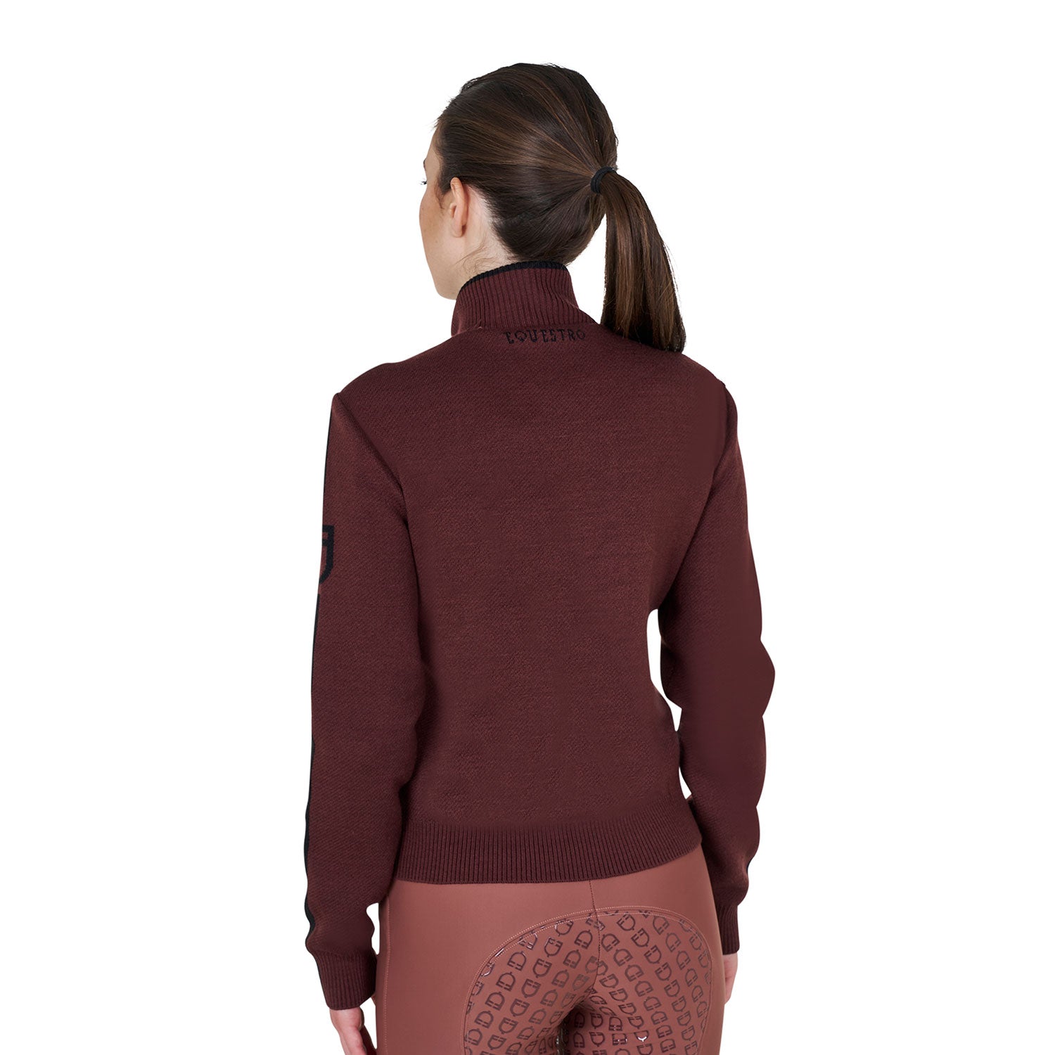 EQUESTRO Damenjacke aus Nylon und Strick – Eleganz trifft Funktionalität