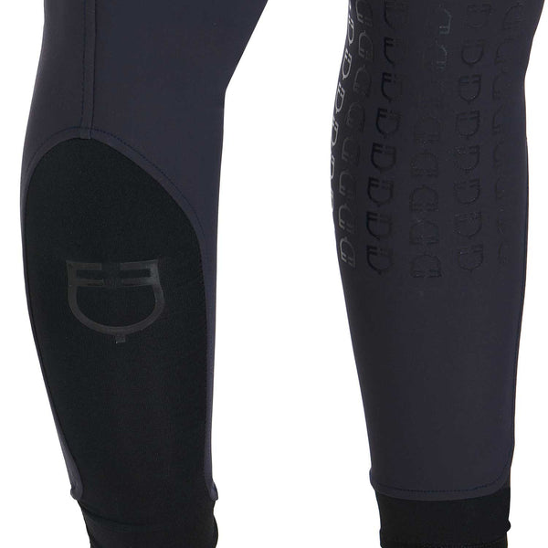 EQUESTRO Damenreithose High Waist Full Grip mit Fleece – Navy Blaze