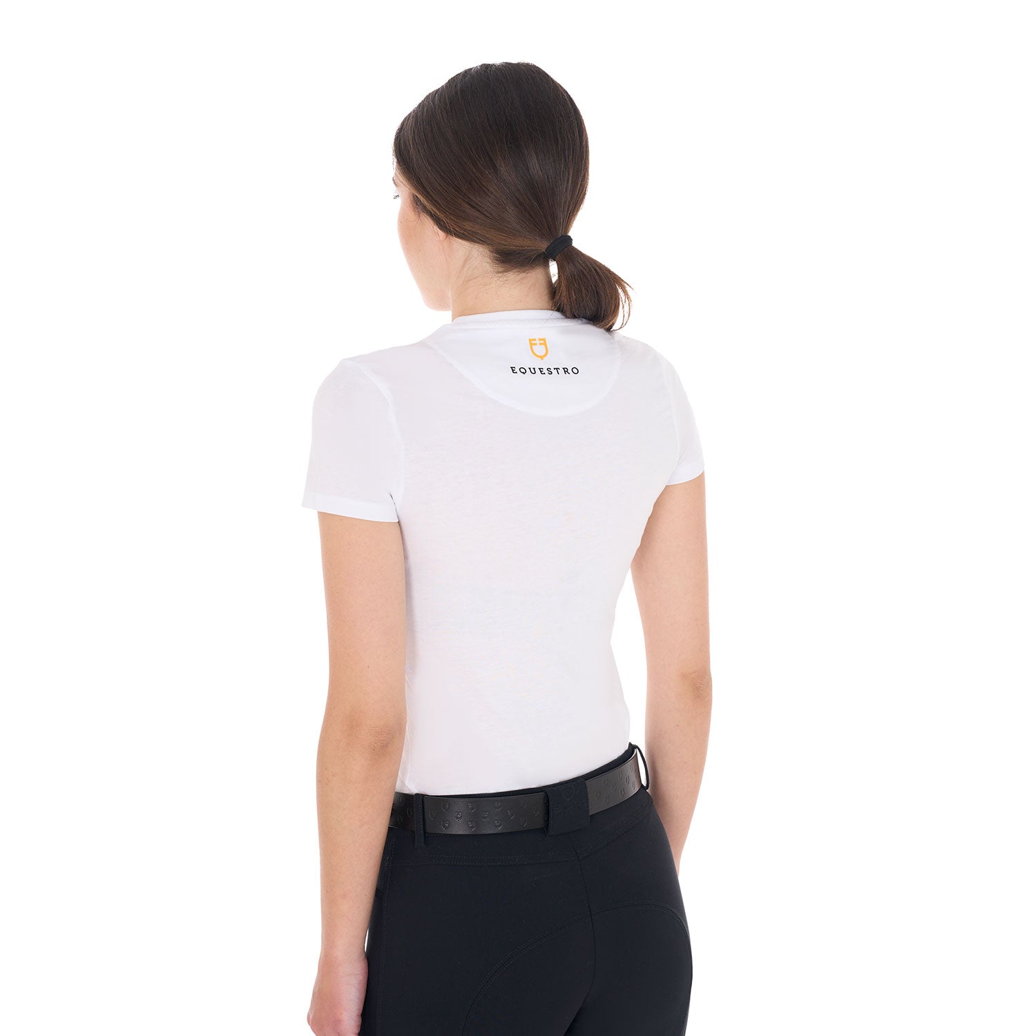 DAMEN T-SHIRT MIT TON-IN-TON-LOGO – EQUESTRO