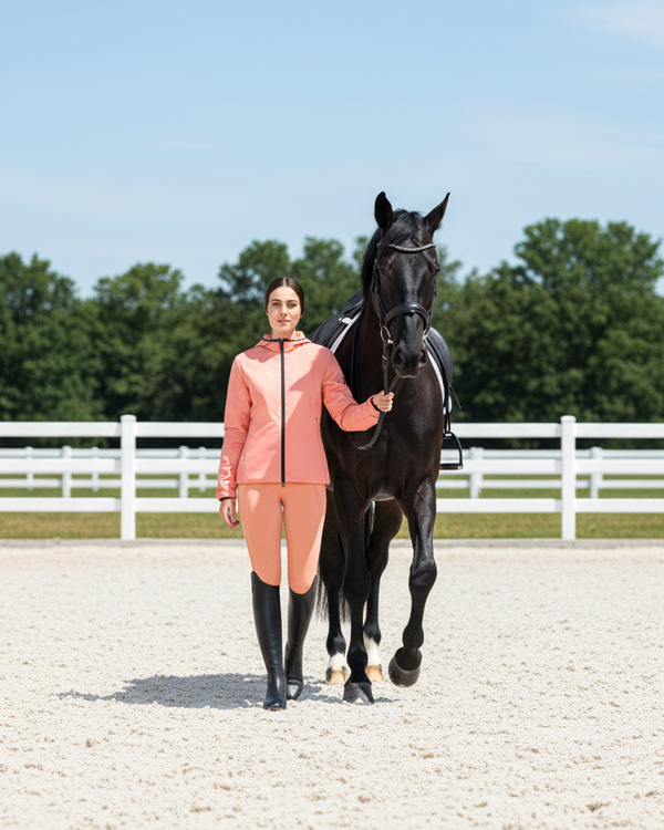 EQUESTRO Damen Faltbare Line Slim Fit Softshelljacke