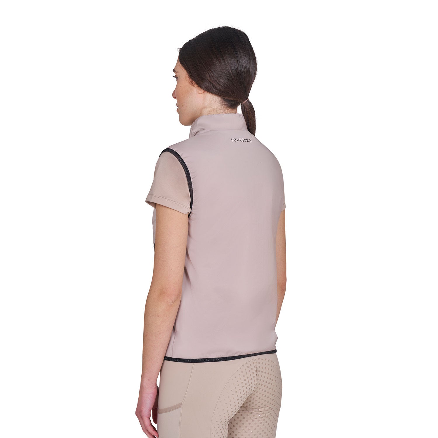 EQUESTRO Damen Faltbare Line Slim Fit Weste Oxford