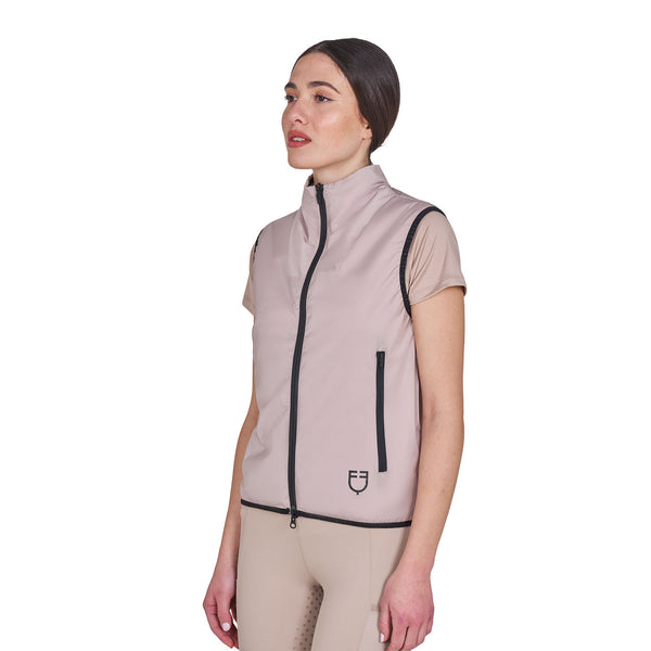EQUESTRO Damen Faltbare Line Slim Fit Weste Oxford