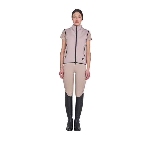 EQUESTRO Damen Faltbare Line Slim Fit Weste Oxford