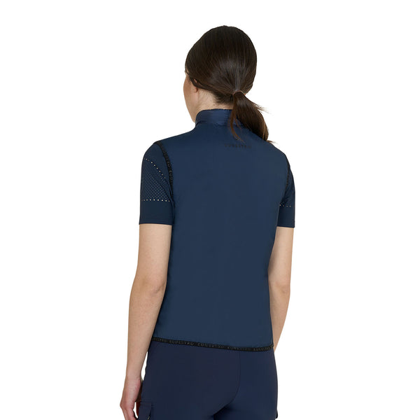 EQUESTRO Damen Faltbare Line Slim Fit Weste Navy Blue