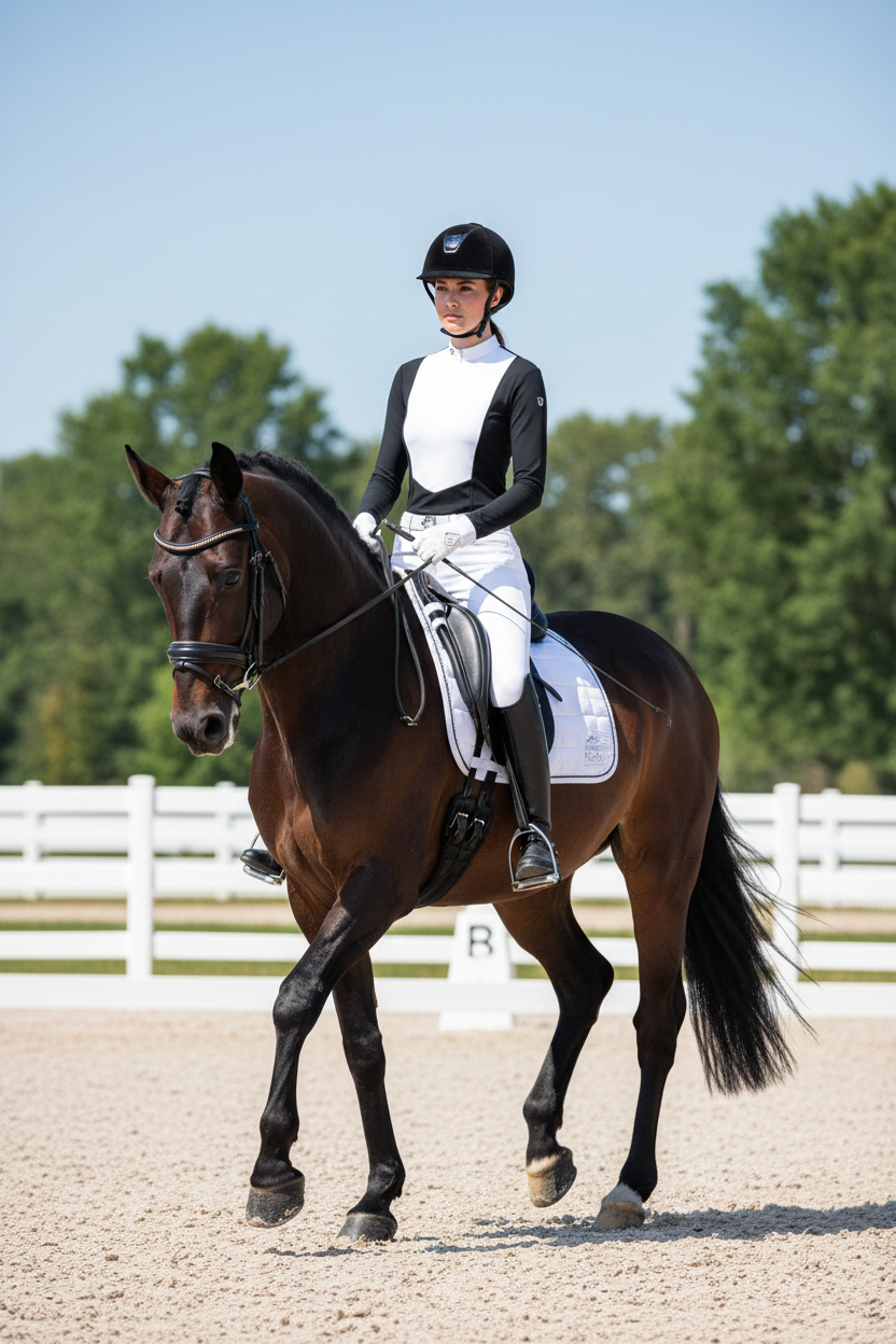 EQUESTRO | Damen Slim-Fit-Poloshirt aus Funktionsstoff Black