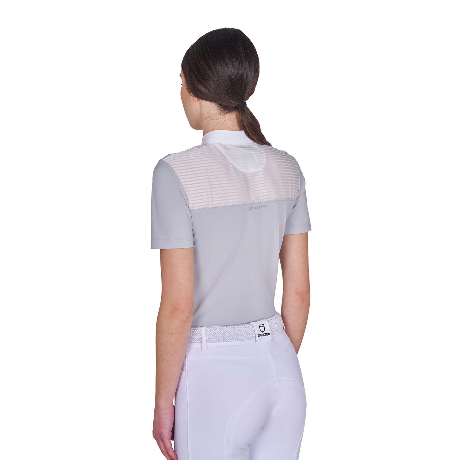 EQUESTRO | Damen Slim-Fit Kurzarm-Wettkampf-Poloshirt