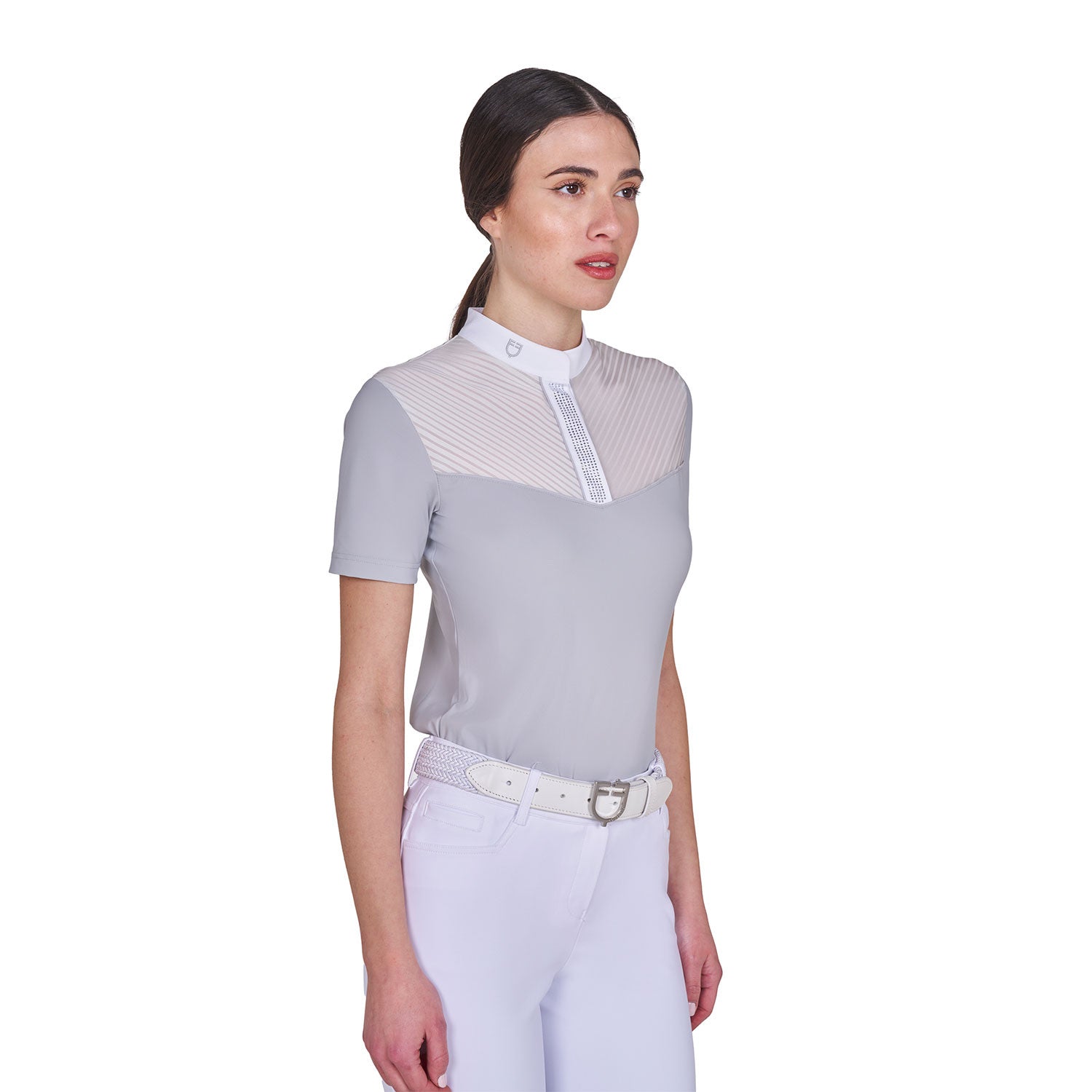 EQUESTRO | Damen Slim-Fit Kurzarm-Wettkampf-Poloshirt