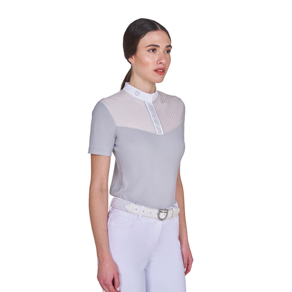 EQUESTRO | Damen Slim-Fit Kurzarm-Wettkampf-Poloshirt