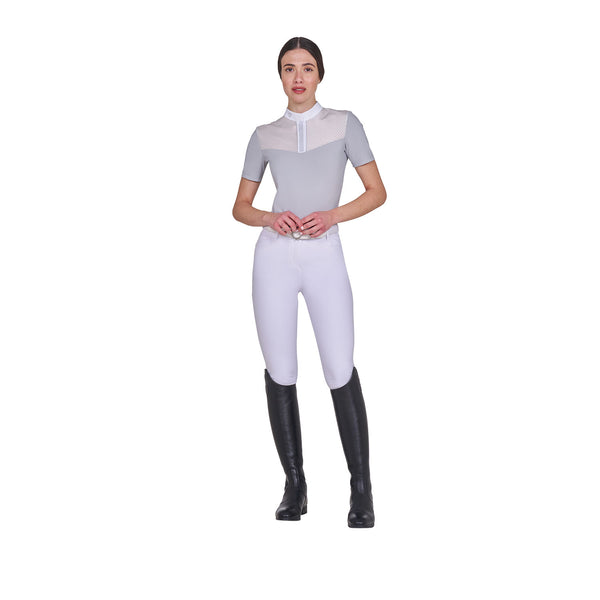 EQUESTRO | Damen Slim-Fit Kurzarm-Wettkampf-Poloshirt