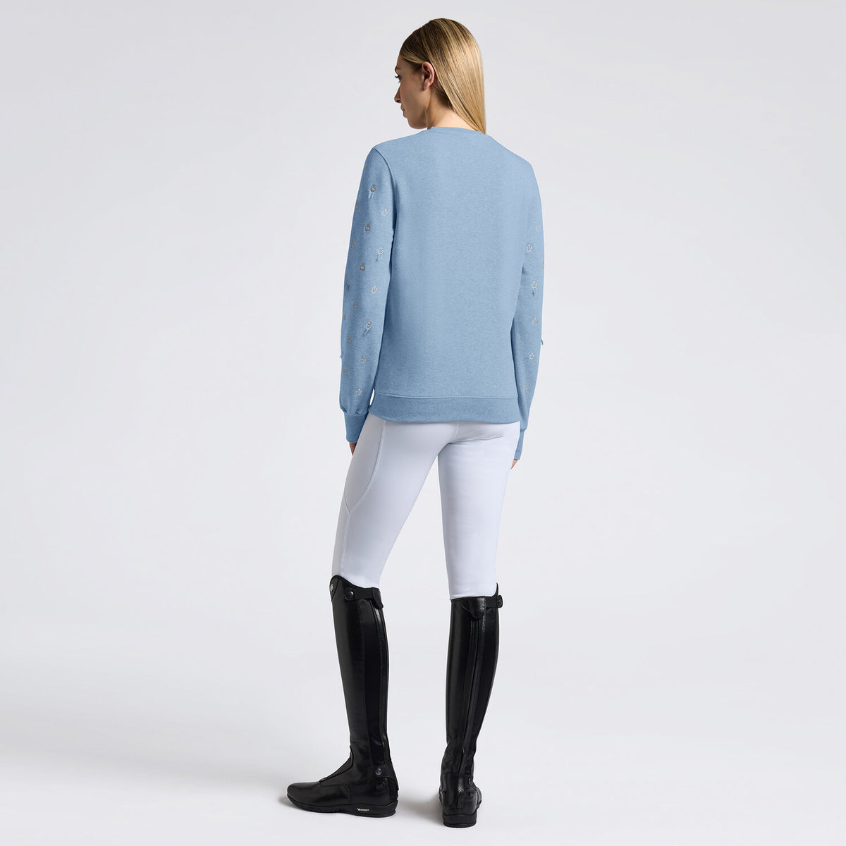 Cavalleria Toscana Damen Sweatshirt Blue Fog Rückansicht