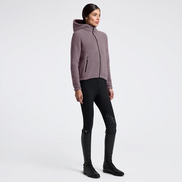 Cavalleria Toscana Damen Fleece-Hoodie mit Zip Grape Shake