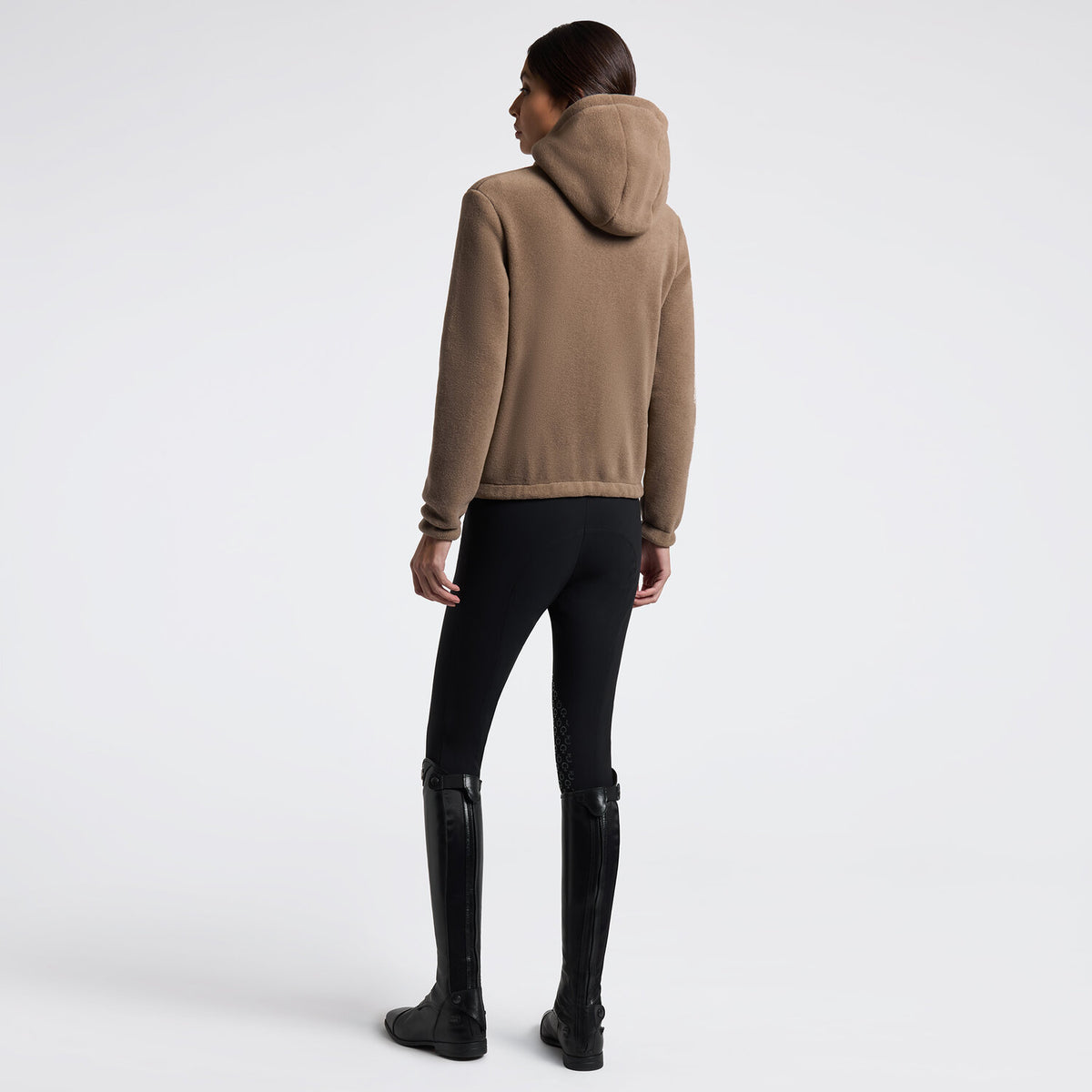 Cavalleria Toscana Damen Fleece-Hoodie Walnut Rückansicht