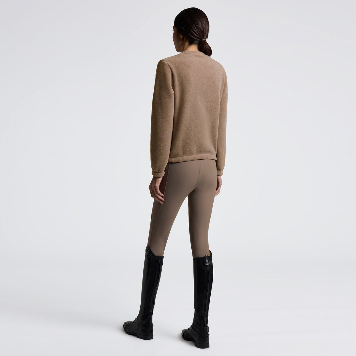 Cavalleria Toscana Damen Fleecepullover Walnut Rückansicht